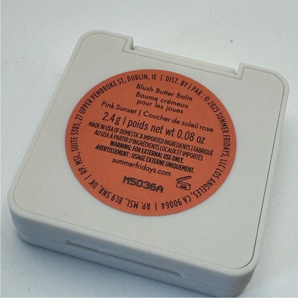 Summer Fridays Blush Butter Balm Pink Sunset Cream Blush